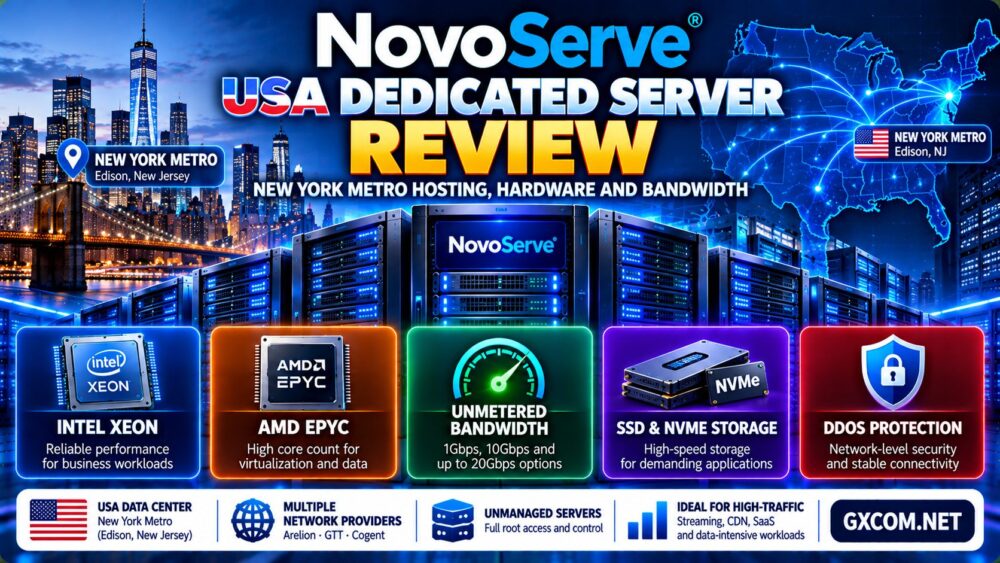NovoServe USA 专用服务器评测：纽约大都会区主机服务、硬件与带宽