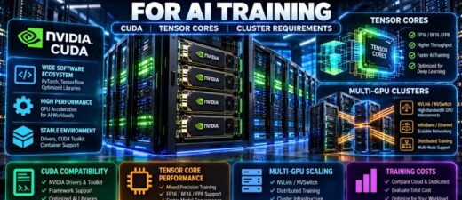 NVIDIA GPU Servers for AI Training: CUDA, Tensor Cores and Cluster Requirements
