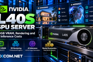 NVIDIA L40S GPU server review featuring 48GB GDDR6 ECC VRAM, 3D rendering, AI inference performance and GPU rental costs