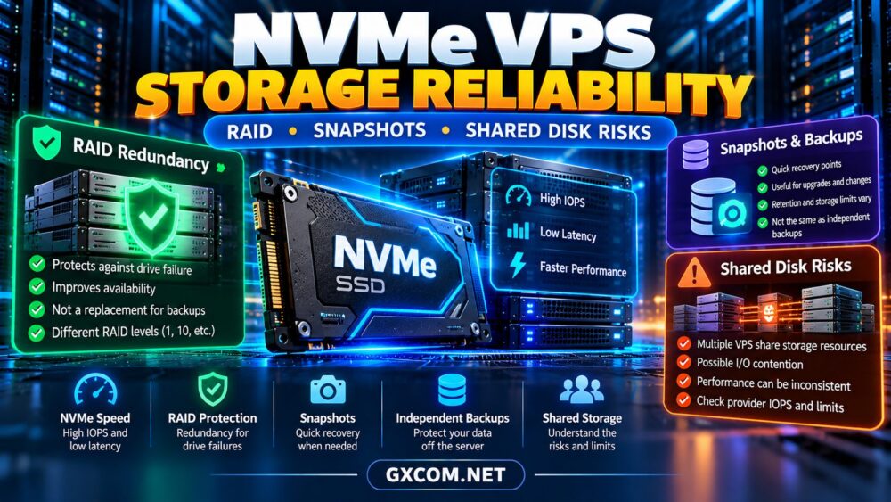 NVMe VPS 存储可靠性、RAID 快照及共享磁盘的风险
