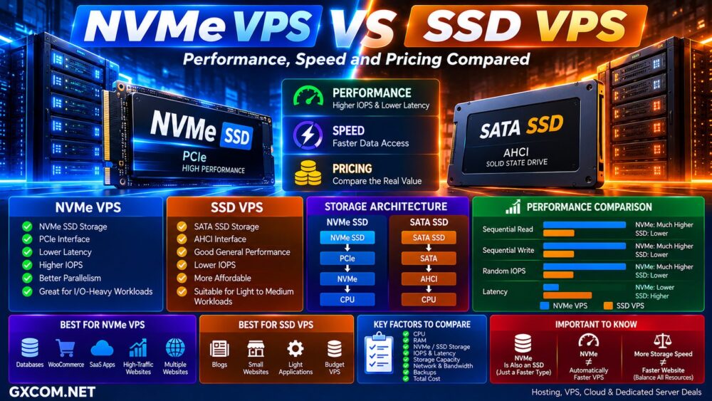 NVMe VPS vs SSD VPS: Performance, Speed and Pricing Compared