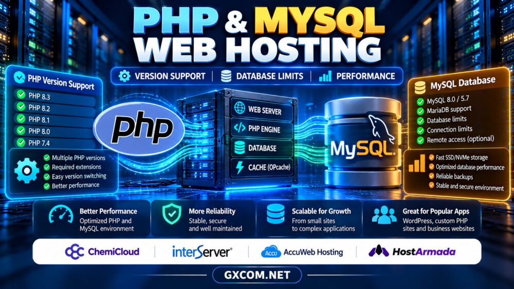 Web Hosting for PHP and MySQL Version Support Database Limits and Performance