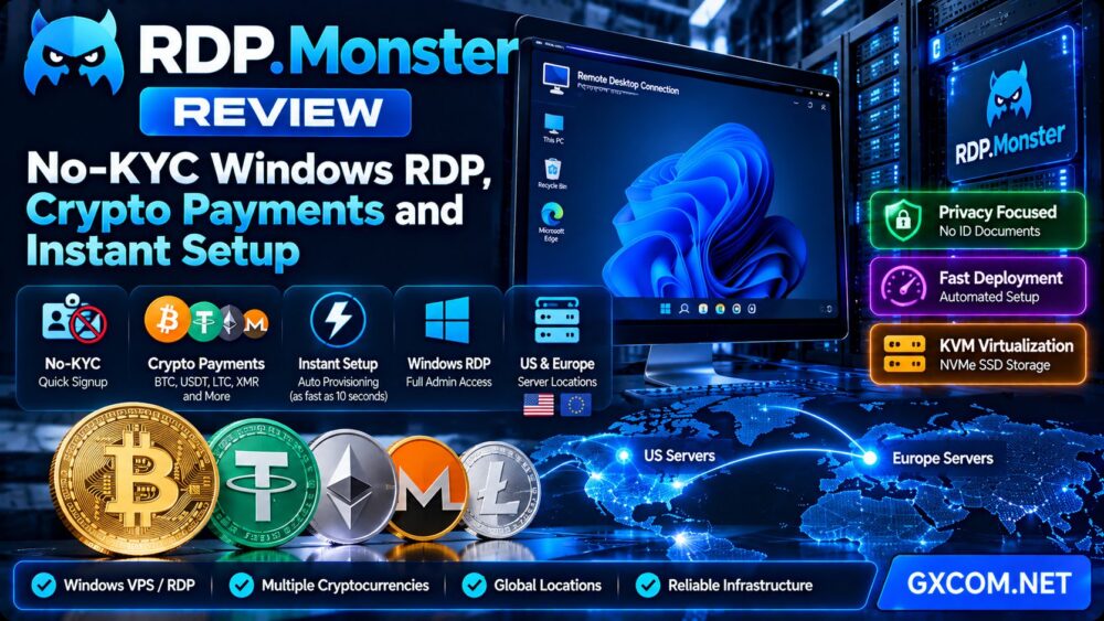 RDP.Monster Review: No-KYC Windows RDP, Crypto Payments and Instant Setup