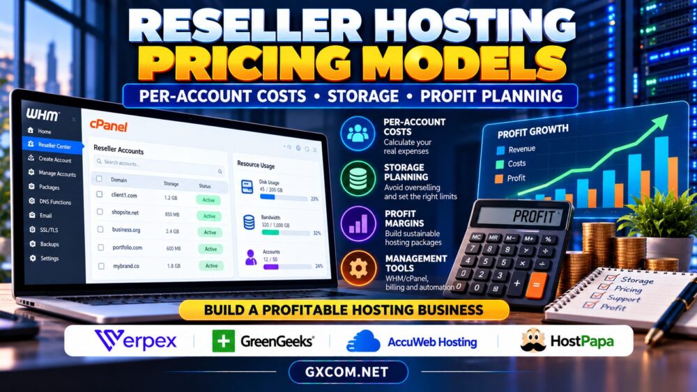 Reseller Hosting Pricing Models Per Account Costs Storage and Profit Planning