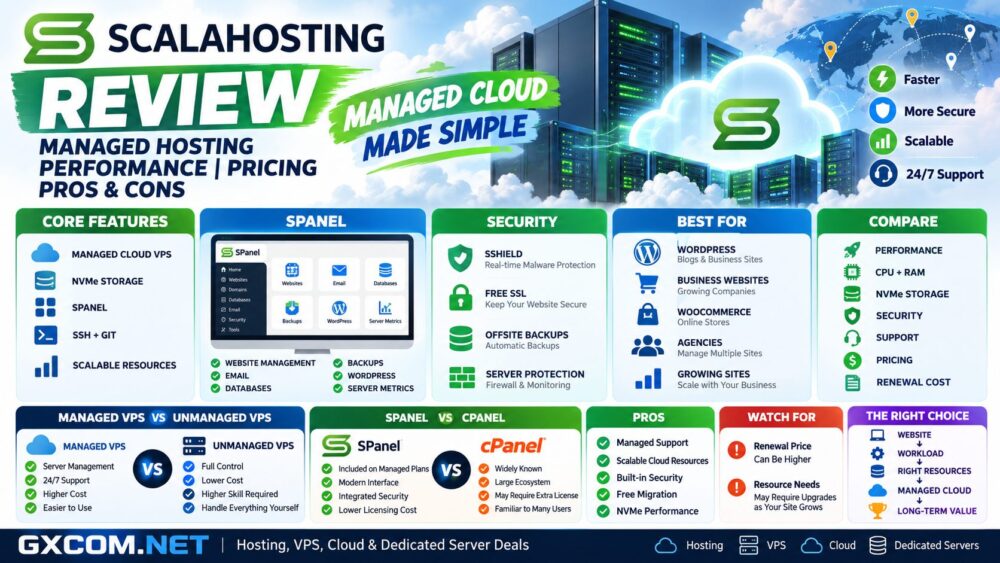 ScalaHosting Review managed hosting performance pricing and pros and cons