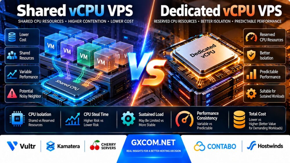 共享 vCPU 与专用 vCPU VPS:性能隔离、CPU 限制及实际成本