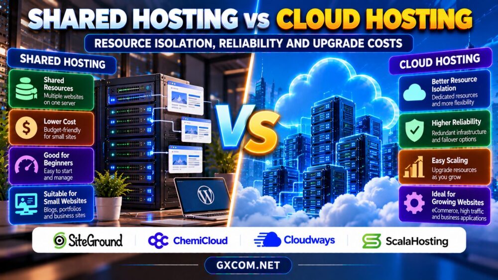 Shared Hosting vs Cloud Hosting Resource Isolation Reliability and Upgrade Costs