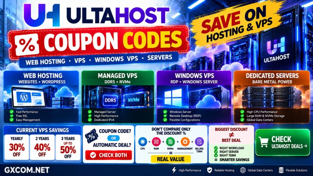 UltaHost Coupon Codes Web Hosting Managed VPS and Windows VPS Discounts