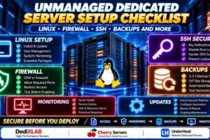 Unmanaged Dedicated Server Setup Checklist for Linux SSH Firewall Backups and Monitoring