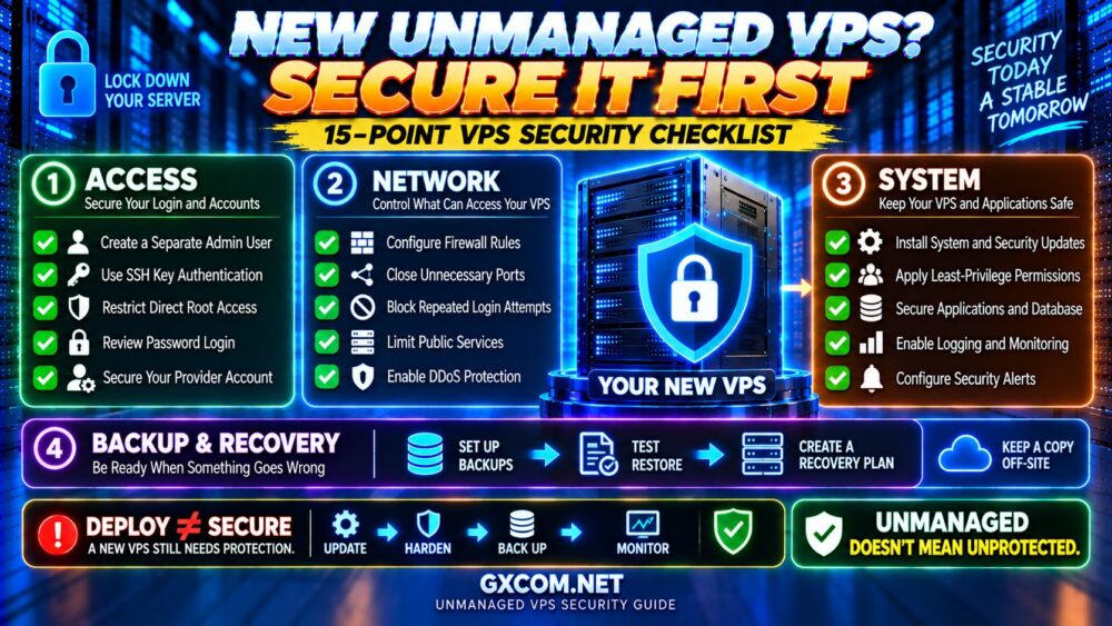 非托管型VPS安全检查清单：服务器部署后需做的15件事