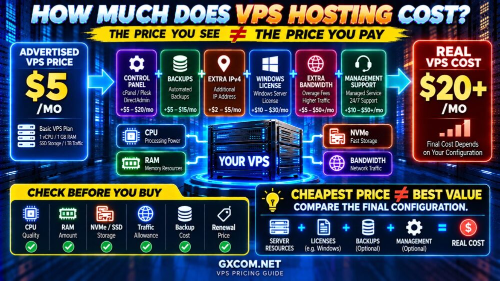 VPS 主机费用、定价、CPU、内存、NVMe、带宽及隐藏费用的详解
