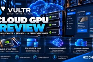Vultr Cloud GPU review covering NVIDIA GPU instances, VRAM, cloud storage, AI deployment and hosting costs