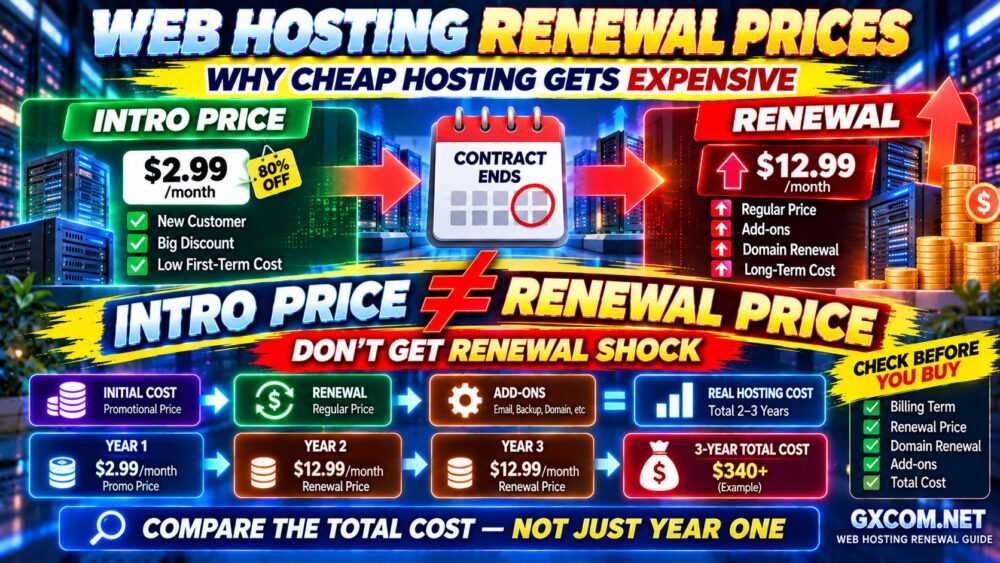 Web Hosting Renewal Prices Introductory Price Renewal Cost and Long-Term Hosting Cost Explained