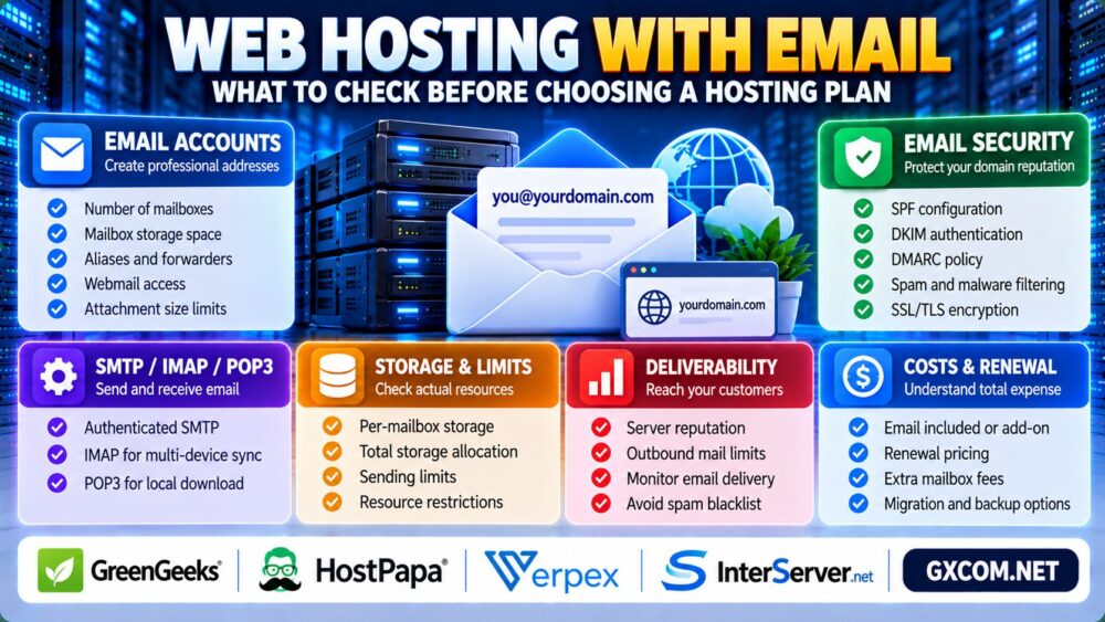 Web Hosting with Email: Business Email Features and Security Checklist