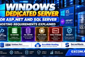 Windows Dedicated Server for ASP.NET and SQL Server Hosting Requirements IIS CPU RAM NVMe Database Performance