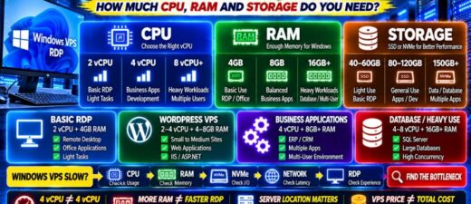 Windows VPS Requirements CPU RAM Storage NVMe and RDP Resources Compared