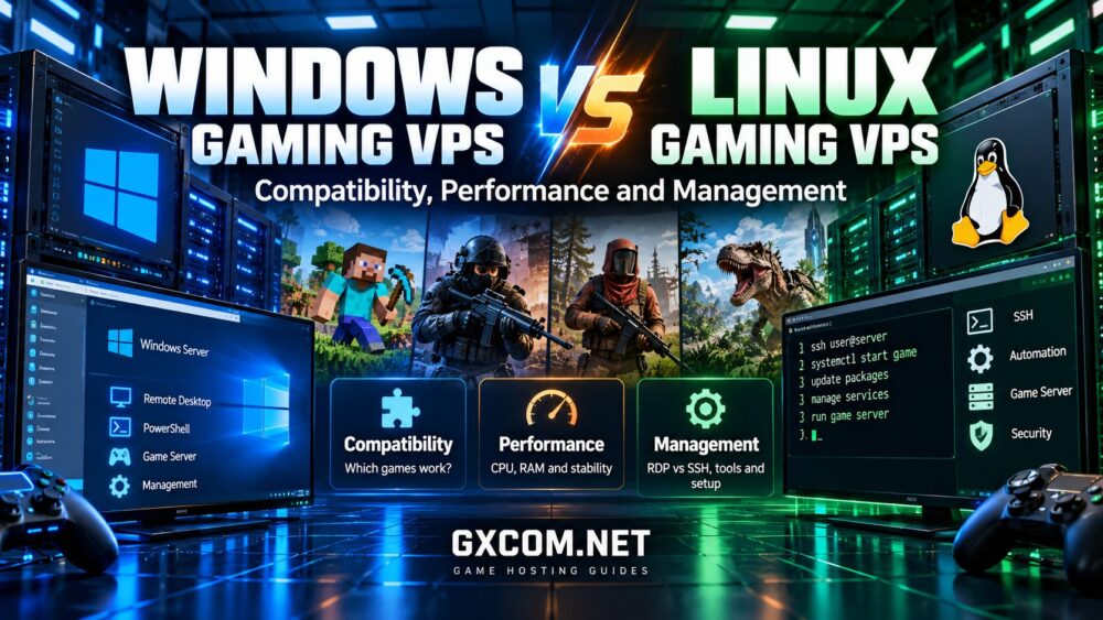 Windows 与 Linux VPS 作为游戏服务器的对比分析:兼容性、性能与管理