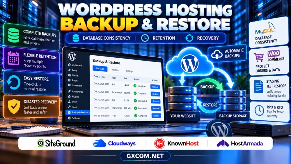 WordPress Hosting Backup and Restore Database Consistency Retention and Recovery