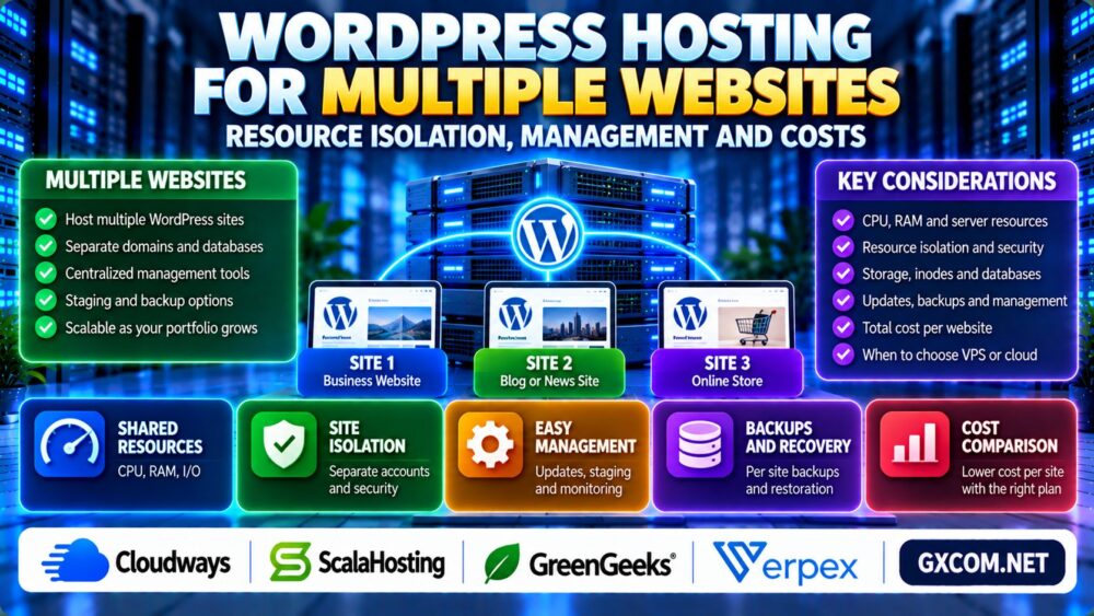 适用于多个网站的 WordPress 托管：资源隔离、管理与成本