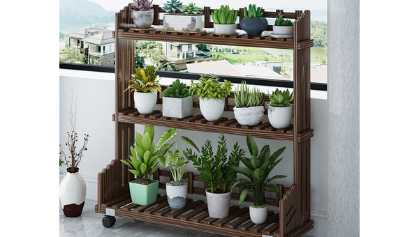 阳台放花盆架风水好吗