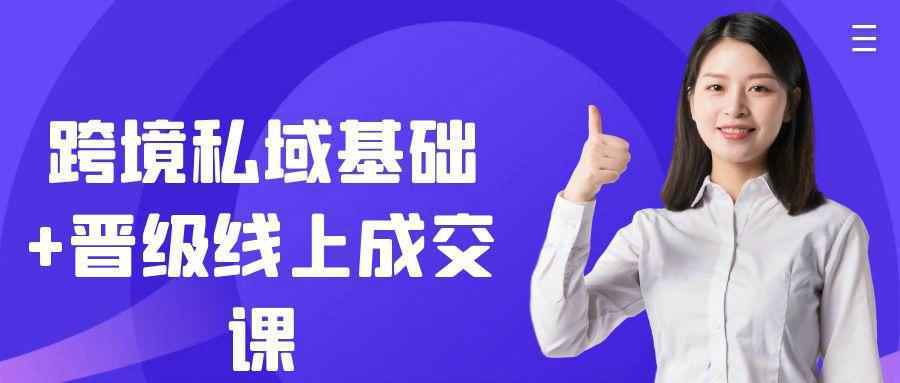 跨境私域基础+晋级线上成交课-趣奇资源网-第5张图片