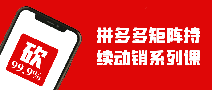 拼多多矩阵持续动销系列课-趣奇资源网-第5张图片