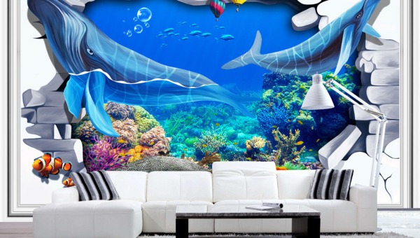 客厅电视墙用 3D 立体画风水好吗