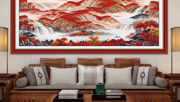 客厅沙发背后挂装饰画风水好吗